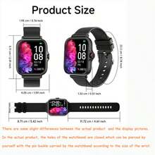 SIMSONLAB 智能手表，支持无线通话/拨号、多应用提醒、男女通用运动手表、可自定义壁纸 - 彩色 - 查看 8