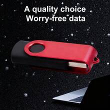 128GB/64GB/32GB/16GB/8GB/4GB/2GB/1GB High-Speed Metal Rotating USB Flash Drive, 8 Color Options, Compatible With Smartphones, Computers, Car Accessories, And Gaming Devices, Secure And Portable File Storage - Black - View 2