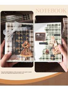 30 tờ/gói Giấy chất liệu vân cổ điển Giấy scrapbooking dùng cho sổ nhật ký, giấy thủ công trang trí cho sổ lưu niệm 10 mẫu thiết kế - Nhiều màu - Xem 6