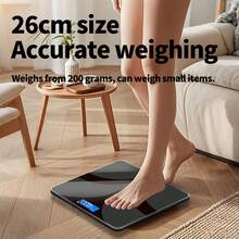 High Precision Digital Body Weight Scale, Bathroom Scale, Max Capacity 396lbs, USB Rechargeable, Suitable For Adults And Students Weight Loss - Multicolor - View 1