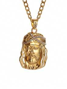 1PC New Fashionable And Exquisite Christ The Savior Jesus Men And Women Religious Prayer Pendant Necklace Lucky Amulet Jewelry Gift - Fashion - View 7