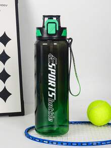 1pc 950ml/30oz Or 700ml/24oz Gradient Color Sports Straw Water Bottle, Large Capacity With Measurement Scale, Woven Handle For Easy Carrying, Bounce Back Straw, Portable & Durable, Suitable For Outdoor Sports, Fitness, Running, Camping, Also A Great Gift - Multicolor - View 15