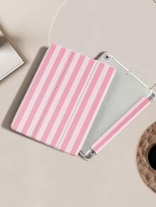 粉色条纹 iPad 保护套，兼容 iPad Air 4/5 (10.9 英寸)、iPad 7/8/9 (10.2 英寸)，带 Apple Pencil 插槽，也适用于 Tab S6 (10.4 英寸)、Tab A7 Lite (8.7 英寸)，皮革保护套，适合返校季、情人节、新年等场合。 - 彩色 - 查看 5