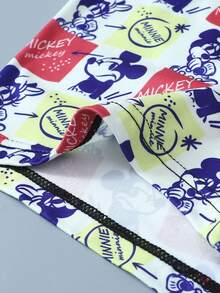 1pc Disney Cartoon Print Underwear-Soft-Comfortable, Letter Elastic Waistband, Casual Men's Underwear - Multicolor - View 2