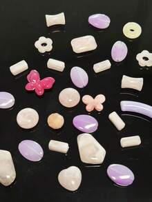 亚克力木珠混合散珠饰品材料，珠形珠子，手工DIY耳环、项链、手链、手机链珠子材料 - 彩色 - 查看 4