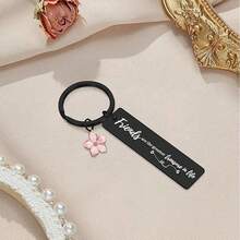 女士闺蜜钥匙扣，休闲优雅锌合金钥匙圈，可爱街头风，适合生日、圣诞节、友情礼物 - 彩色 - 查看 8
