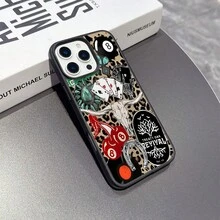 Western Leopard Phone Case, Cherries Skull Horseshoe Vinyl Treaty Oak Revival With Country Rock Vibes, Play Now Aesthetic Gift,  17 16 15 14 13 12 11 Pro Max Plus X, Galaxy S25 S24 S23 S22 S21 Ultra - 黑色 - 查看 5
