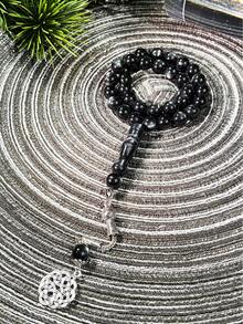 1pc 33 Stars Shiny Single Strand Metal Pendant Tasbih Islamic Prayer Beads Rosary