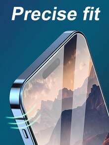 2 st. skärmskydd i härdat glas med 9H-hårdhet, klart, reptåligt, stötsäkert, vattentätt, kompatibelt med 11/12/13/14pro Max/15pro Max/16/16pro/16plus/16pro Max/16e/17/17 Air/17 Pro/17 Pro Max