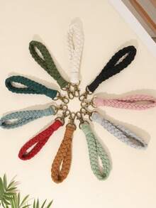 Boho 1pc Colorful Hand-Woven Bohemian Style Keychain, Car Key Pendant, Bag Decoration, Bracelet Car Accessories Bag Charm School Cute Goth Y2k Bag Accessories Lanyards With Id Holder Car Accessories Bag Charms - Multicolor - View 5