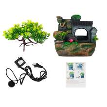 CNCEST Tabletop Waterfall Fountain, 11.81 Inch Rockery Ornament With Color-Changing LED Light, Water Fountain Humidifier Ornament For Living Rooms, Offices, Study Rooms Decoration - 美規A型插(110-127V) - 查看 11