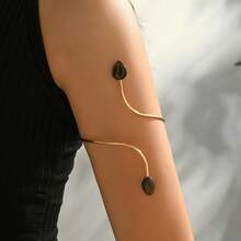 1pc Women's Metal Butterfly Creative Design Fashion Niche Arm Cuff, Suitable For Daily Wear - Brown - View 2