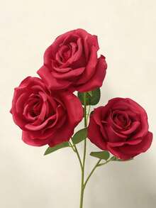 MEHELANY 1 szt. 2,23 stopy (ok. 68 cm) Sztuczny biały kwiat róży, 3 główki kwiatowe, długa łodyga jedwabnej róży, nadaje się do domu, na wesele, do dekoracji ogrodu, do samodzielnego układania kwiatów, do dekoracji wazonu, jako tło łuku ślubnego na wiosnę, na Walentynki, Dzień Matki, może być używany jako prezent - Wielokolorowe - Zobacz 9