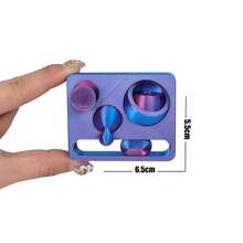 1pc 3D Printed 4 In1 Finger Fidget Toy Infinite Push Toy, Hand Spinner Fidget Cube Puzzle Toy, Multifunction Fidget Pad Stress Relief Toy - 4-in-1 Finger Fidget Toy - View 13