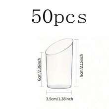 10 st/20 st/30 st/40 st/50 st/60 st runda, sneda dessertkoppar för fester (60 ml/3 oz), yoghurtgelé-/förrättskoppar - återanvändbara dessertkoppar, lämpliga för fester, minidesserter, puddingar, frukt och glass, festsammankomster - Genomskinlig - Visa 13