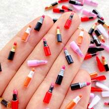 30/60/120颗卡通迷你口红，美甲水钻装饰，树脂配件，珠宝制作，美甲沙龙DIY，情人节，节日派对装饰，轻松打造独特美甲艺术工艺品