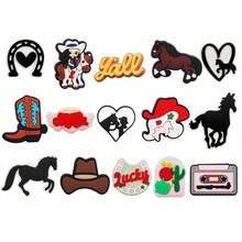 8/15/25PCS Cartoon Personalized Cowboy Series Shoe Charms Set, PVC Shoe Decorations For Beach Bag, Shoe Accessories Charms, Gift Idea For Birthday Christmas Valentine's Day Halloween Party Favors - Multicolor - View 13