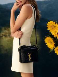 Yves Saint Laurent Black Luxury Handbag, Cosmetic Storage Box, Large Capacity, Classic Design. The Perfect Choice To Gift To Family And Friends, Especially Suitable For Holidays And Anniversaries. - Gold - View 6