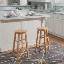 Wooden Bar Stools Kitchen Stools Breakfast Seat Bar Stool Pub Dining Chair Stool - Wood Color - View 11