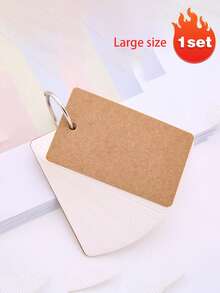 100 piezas de tarjetas de notas de cartulina blanca con anillos, tarjetas de índice en blanco para notas, aprendizaje, uso de oficina, colores surtidos, útiles escolares - Multicolor - Ver 18