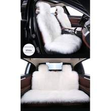 豪华毛绒汽车座椅垫 - 加厚、保暖、可水洗、贴合式座椅垫