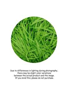 Easter Green Grass Green Raffia Grass, Easter Grass Basket Filler, Paper Shred, For Easter Basket Filler, Creative Eggs Decor, Gift Wrap, Crinkle & Filler Paper - Multicolor - View 2