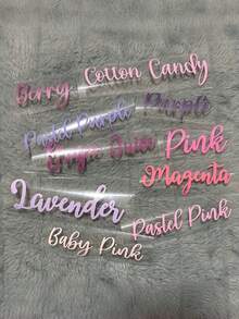 Customizable Transparent PVC Holographic Name Transfer Stickers, Suitable For Cups, Glasses, Laptops, Calendars, School Supplies, Gift Bags And Wedding Decorations, Self-Adhesive, Rectangular - Multicolor - View 2