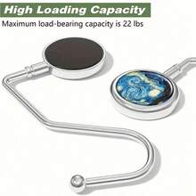 2pcs/1pc Random No-Drill Desk Side S Hook Sturdy Portable Bag Hanger For Classroom Office Dormitory Space-Saving Backpack Holder Organizer - Blue - View 7