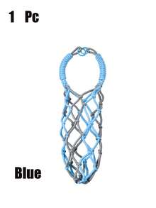 1pc Retro Creative Reusable Cup Sleeve With Vibrant Colors, Buckle Hand-Held, Handmade Hollow Woven Net Bag Cup Holder For Cup, Water Bottles, Tumblers,Milk Tea Cup, Coffee Cup, Hand Woven Cup Holder On Bike, Suitable For Outdoor, Party, Wedding, Birthday, Gift - Multicolor - View 8