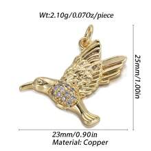 1pc Copper Micro-Inlaid Zirconia Fashionable Minimalist Mini Animal Butterfly Elephant Squirrel Pendant, High-End DIY Bracelet Necklace Backpack Earrings Jewelry Accessories - Multicolor - View 16