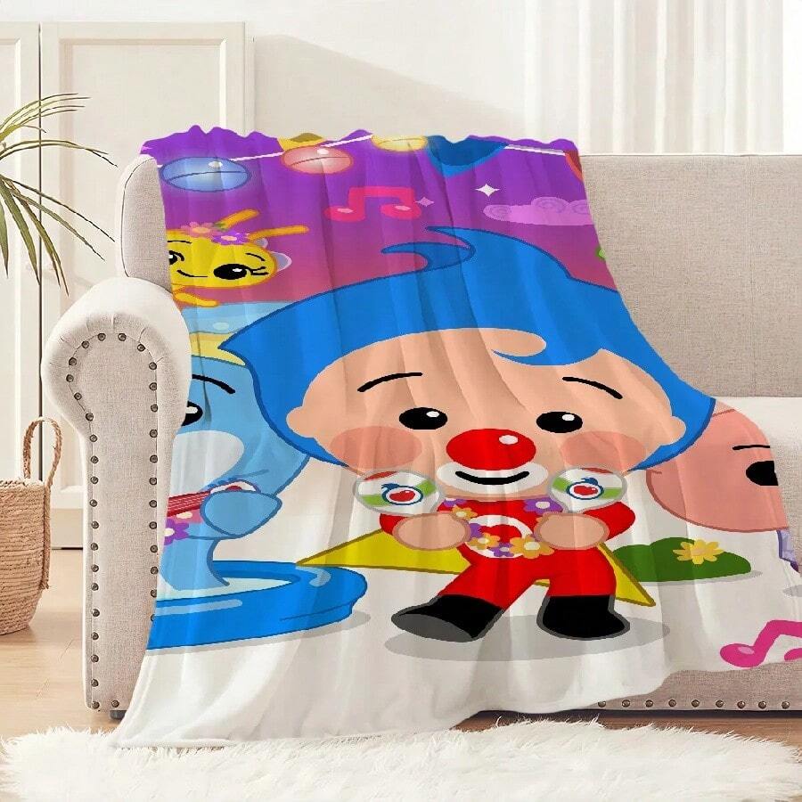 Cartoon P-Plim Plim Cute Blanket Plush Nap Sofa Rug For Living Room Warm Office Bedroom Birthday Home Travel Gifts3.Jpg - 白色 - 查看 1
