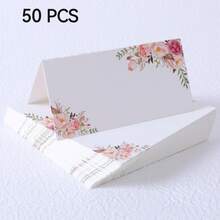 10/20/50 Pcs Table Place Cards, Small Table Cards With Gold Foil Frame, Wedding Table Cards, Valentine's Day, Name Tags, Escort Cards, Place Cards, Folding Wedding Cards, Table Cards, Thank You Cards, Thank You Notes, Greeting Cards, Dinner Table Labels, Unique Textured Table Cards, Suitable For Dinner, Party Seating Cards, Applicable For Birthday Party, Bridal Shower, Anniversary Party, Product Labels - Multicolor - View 23