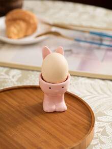 1pc Rabbit Shaped Egg Holder - Cute Design, Easter Decor, Elegant Home Accessory, Ceramic Craft, Suitable For Dining Room, Home Decor, Holiday Decoration And Gift - Multicolor - View 16