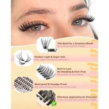 Eyelash Clusters 30D+40D+50D+60D+80D+100D Lash Clusters 476PCS Wispy Individual Lashes D-Curly Lash Extension 10-16MM DIY Cluster Eyelash Extensions For Everyday At Home-Lash Supplies-Pestanas-Lash Clusters-Lash Cluester-Lashes Cluters - 09 - Xem 5