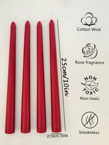 2支装（10英寸）勃艮第酒红色持久留香蜡烛，包含蜡烛套装，燃烧时间8小时，万圣节蜡烛中心装饰，圣诞节家居装饰，烛台礼品，适合赠送给家人、朋友和女性，冬至礼物 - 紅色 - 查看 14