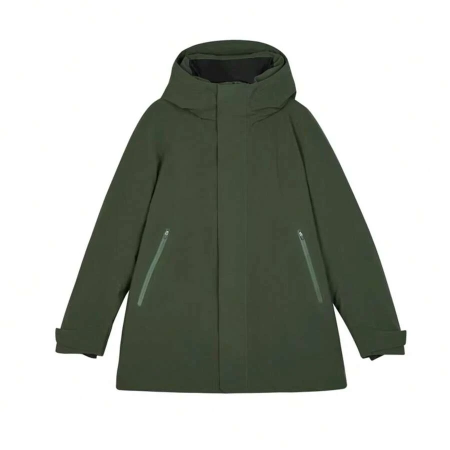 Skechers Men's Windproof Warm Hooded Outdoor Down Jacket - Green - View 1