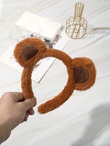 1pc Cute Plush Panda Ear Headband, Autumn/Winter Accessory - Multicolor - View 10