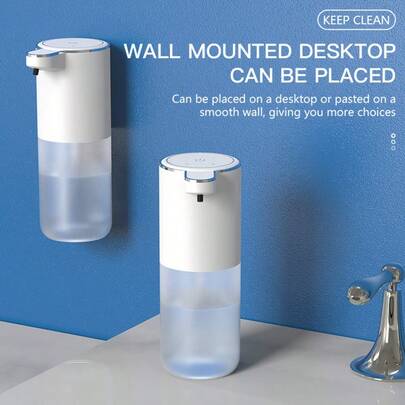 DONASIRA 400ML Rechargeable Automatic Sensor Soap Dispenser, LED Display Electric Hand Washer, Portable Liquid Soap Bottle, ABS Plastic, Transparent Container, IPX5 Waterproof, 0.25s Fast Sensing Nozzle, 4 Adjustable Foam/Liquid Flow Levels, Tabletop Or Wall-Mounted, Suitable For Hotels, Schools, Malls, Holiday Gifts, Home Cleaning