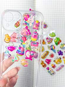 Cartoon Embossed Fun Stickers - Crystal Diamond Children's Decorative Stickers - 3D Stickers - Cute Stereoscopic Stickers. Perfect Decoration - Perfect Gift. The Perfect Choice For Home Decor, Party Decor, Birthday Gifts, Various Holiday Gifts, And Fashionable Items. - Multicolor - View 7