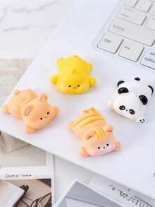1pc Cute Animal Sculpture Desktop Decor, Mini Desk Decoration For Computer Monitor, Small Healing Animal Figurine, Adorable & Fun, Suitable For Home Or Car Decor, Also As Back To School Small Gift, Home Decor Accessory - Multicolor - View 6
