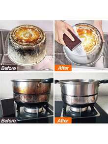 12pcs/Set Kitchen Cleaning Magic Eraser, Pot Pan Dish Scrubber, Stain Remover, Rust Removal, Abrasive Sponge - Multicolor - View 8