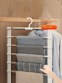 Bộ 2 móc treo quần gấp gọn thần kỳ - Giá treo đa năng dùng để đựng quần jean, khăn quàng cổ, sắp xếp tủ quần áo. - Nhiều màu - Xem 4