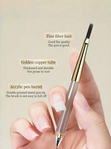 1/2/5/10 Peças Pincéis de Unhas Angulados Planos com Tabuleiro de Damas, Canetas de Pintura com Padrão Geométrico Profissional, Cabos Antiderrapantes, Pontas Anguladas Precisas, Adequado para Contorno, Listras e Aplicação Suave de Gel, Cerdas Sintéticas Duráveis, Ideal para Técnicos de Unhas, Entusiastas de DIY e Estudantes, Ótimo Presente para Natal, Dia dos Namorados, Dia das Mães - Cinza Claro - Visão 4