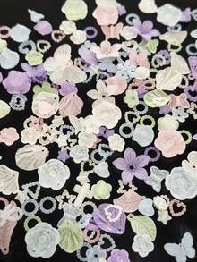 亚克力DIY配件、乳胶手机壳、发夹、装饰配件、巴洛克风格配件、DIY手工耳环、头饰、鞋子、服装配饰。本产品广泛应用于装饰、吊坠、配件和服装配饰领域。 - 彩色 - 查看 12