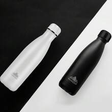 Vacuum Insulated Stainless Steel Water Bottle  Free 17 Oz Leakproof Metal  For Hot Cold Drinks Keeps Hot 12 Hours Cold 24 Hours Ideal For Adults Kids Running Black - 1 - 查看 4