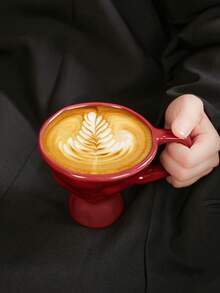 1pc Premium Design Stemware, Ceramic Material, Unique Design Coffee Cup, Suitable For Home, Office, Cafe Use - Multicolor - View 4