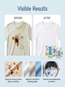 Detergente en polvo para la ropa, limpieza, eliminación de manchas, suavizante, fragancia fresca y natural, apto para el lavado diario del hogar - Multicolor - Ver 2