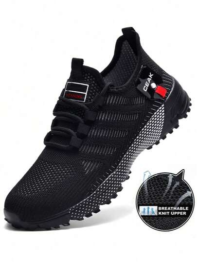 Zapatillas deportivas transpirables y casuales para hombre de talla grande, zapatillas de entrenamiento ligeras y de unicolor para uso en exteriores y moda