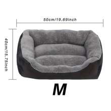 1PC Calming Dog Bed,Pet Bed & Crate Mat,Deep Sleep Pet Mat For Medium And Small Dogs,High-Quality Polyester Fiber Fillm - màu đen - Xem 12