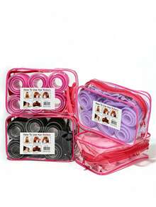 30pcs/Pack Self-Adhesive No-Heat Hair Curlers, DIY Hairstyling Accessories, Women Hair Styling Tools, Root Volumizing Curls, Bangs Curler, Hook-And-Loop Heatless Curls ,Hair Tool - Multicolor - View 2